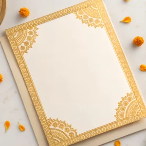 vecteezy cream colored wedding invitation card with golden ornate 73869400